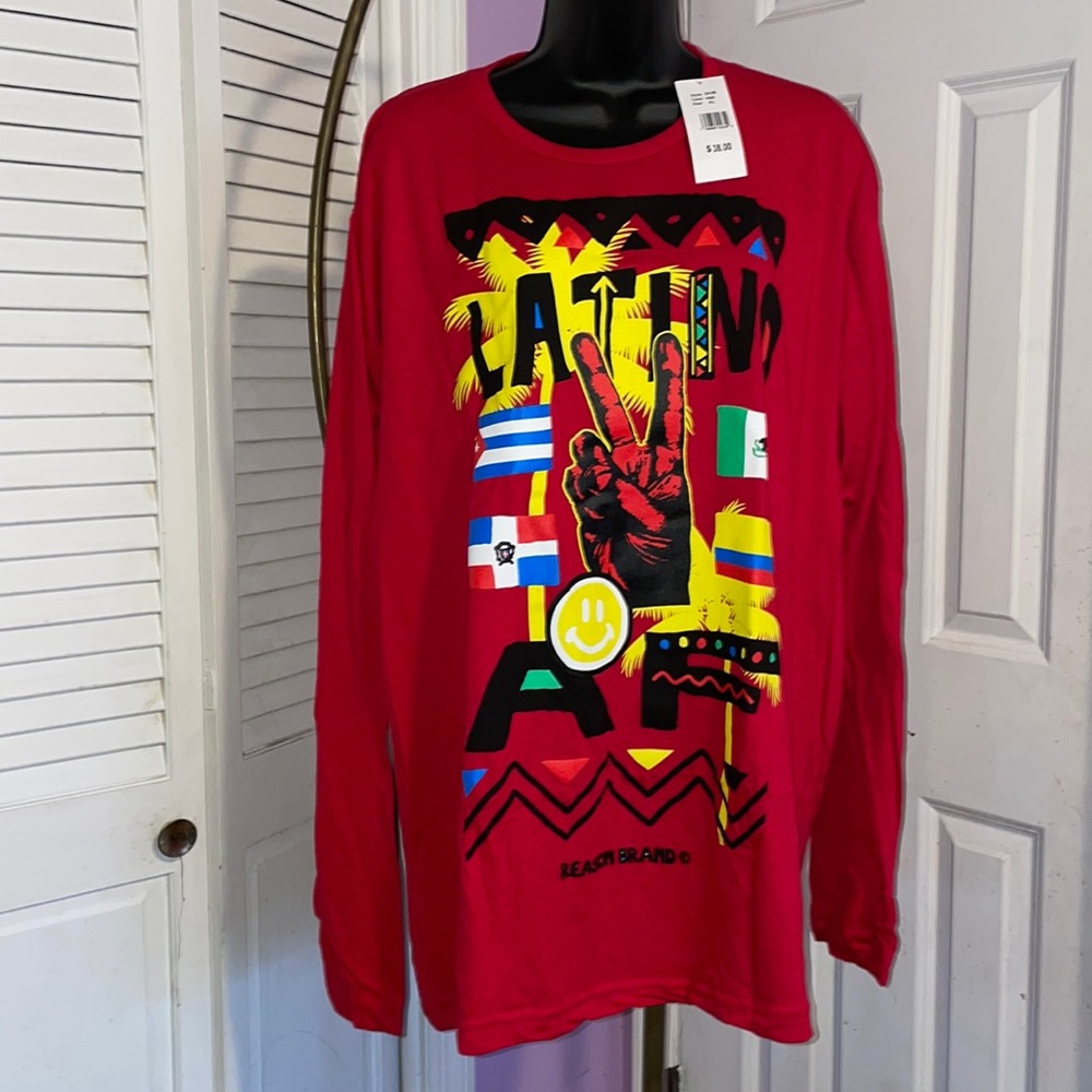 Red LATINO AF LongSleeve Tee Shirt XL